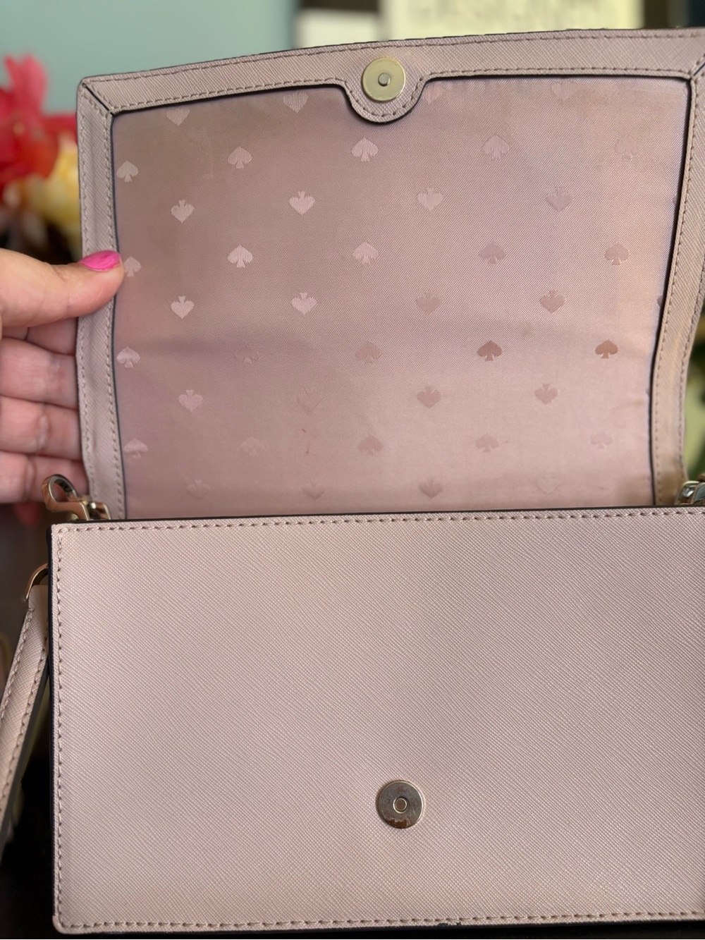 kate spade Pale Blush Saffiano Crossbody with Matching Wallet - Picture 3 of 9